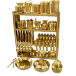 brass-miniature-kitchen-set-decorative-rack-home-decor-vijay-h-stores.webp Brass miniature kitchen set with decorative rack mini brass pots plates spoons thali serving set for home decor and kids play by Vijay H Stores