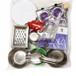 Steel Mini Kitchen Set for Kids – Tiny Chef Pretend Play Toy Stainless steel miniature kitchen set for kids with tiny pots, pans, and utensils for pretend play