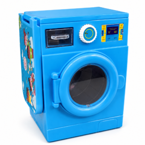 Plastic miniature toy washing machine single piece blue front load kids pretend play by Vijay H Stores
