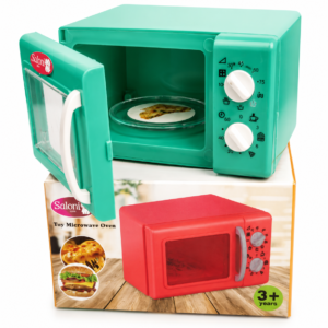 Plastic miniature toy microwave oven single piece mint green kids pretend play kitchen toy by Vijay H Stores