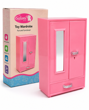 pink-plastic-miniature-toy-cupboard-wardrobe-single-piece-kids-play-vijay-h-stores.webp Pink plastic miniature toy cupboard wardrobe single piece with mirror kids pretend play furniture by Vijay H Stores